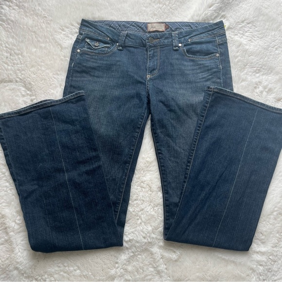 PAIGE Pico Dark Blue Flare Jeans 31 - Picture 5 of 9